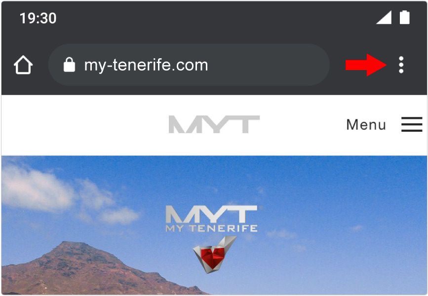 Screenshot Android Google Chrome Browser Menu Icon