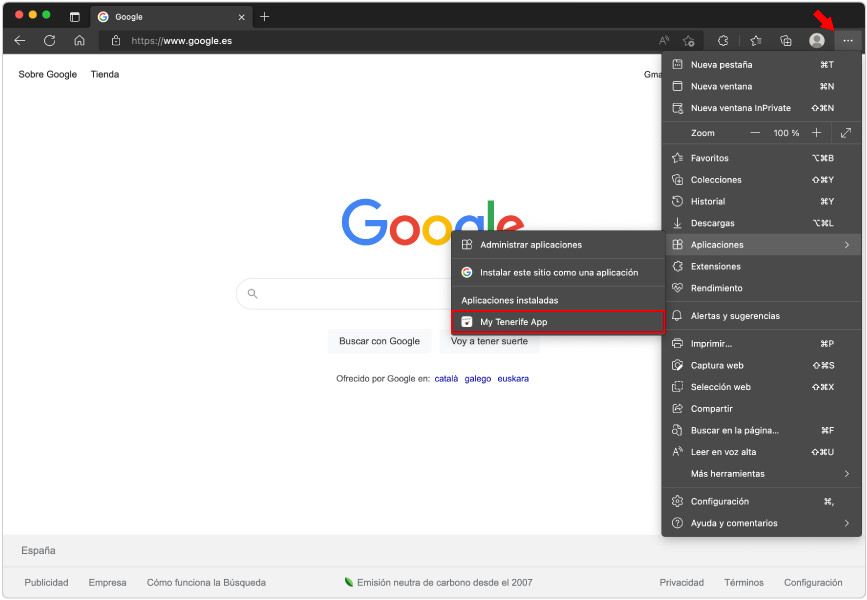 Captura de pantalla Instalación de la aplicación Navegador Microsoft Edge Imagen de escritorio 8