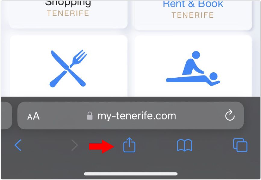 Apple iOS Safari Browser Share Icon