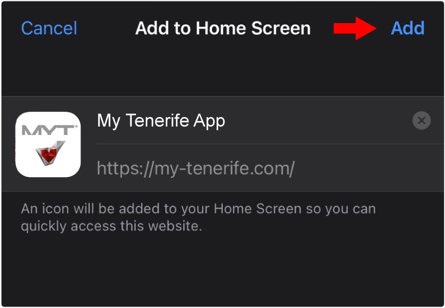 Apple iOS Safari Browser blue Add LINK